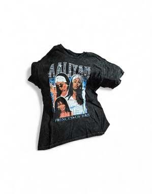 Aaliyah Princess of R&B Black Graphic T-Shirt